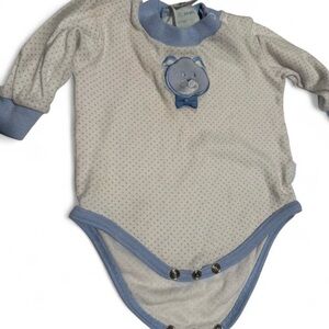 Healthtex Blue and White Bear onesie